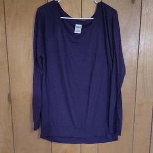PINK Victoria's Secret Deep Purple Long Sleeve Top